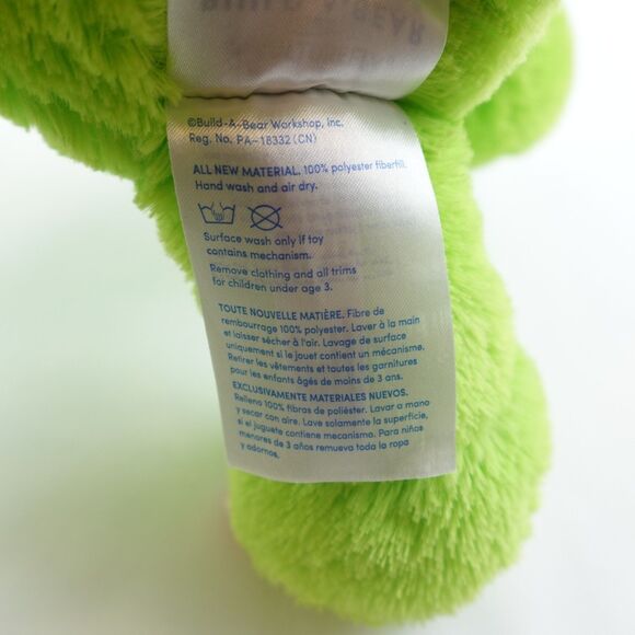 Build A Bear Cubscription Dinosaur 10" Stuffed Animal Plush Green Rainbow Trim - Picture 13 of 14